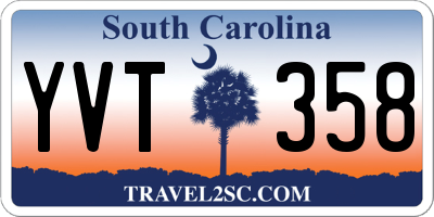 SC license plate YVT358