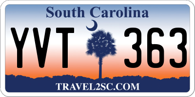 SC license plate YVT363