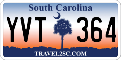SC license plate YVT364