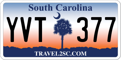 SC license plate YVT377