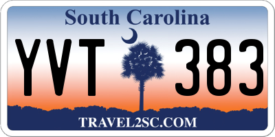 SC license plate YVT383