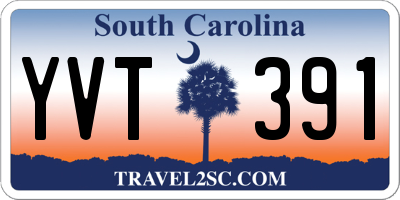 SC license plate YVT391