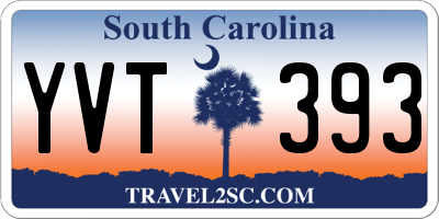 SC license plate YVT393