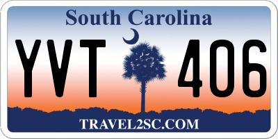 SC license plate YVT406