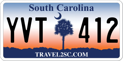 SC license plate YVT412