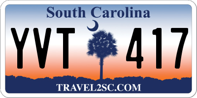 SC license plate YVT417
