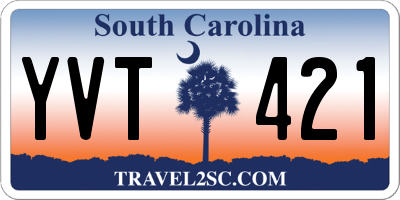 SC license plate YVT421