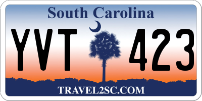 SC license plate YVT423