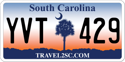 SC license plate YVT429