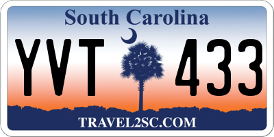 SC license plate YVT433