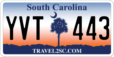 SC license plate YVT443
