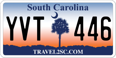 SC license plate YVT446