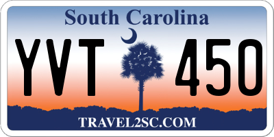 SC license plate YVT450