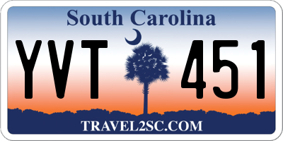 SC license plate YVT451