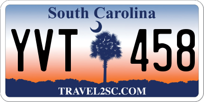 SC license plate YVT458