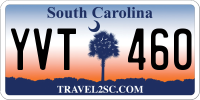 SC license plate YVT460