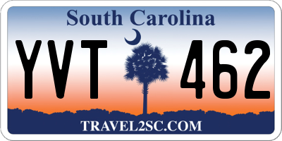 SC license plate YVT462