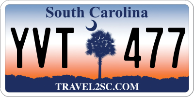 SC license plate YVT477