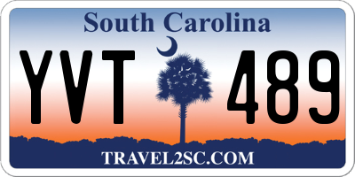 SC license plate YVT489