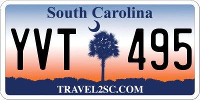 SC license plate YVT495