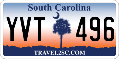 SC license plate YVT496