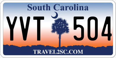 SC license plate YVT504