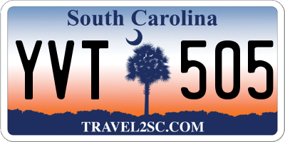 SC license plate YVT505
