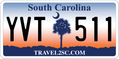 SC license plate YVT511