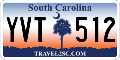 SC license plate YVT512