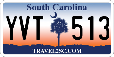 SC license plate YVT513