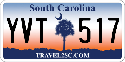 SC license plate YVT517