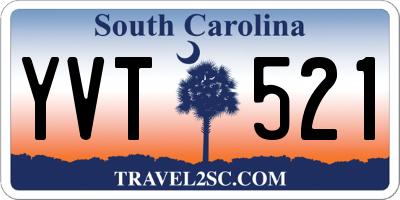 SC license plate YVT521