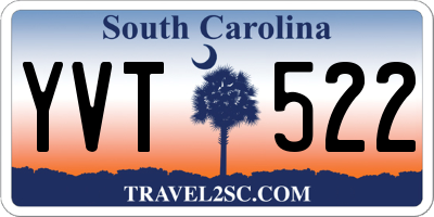 SC license plate YVT522