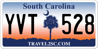 SC license plate YVT528