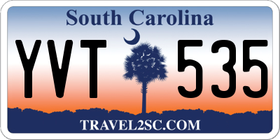 SC license plate YVT535