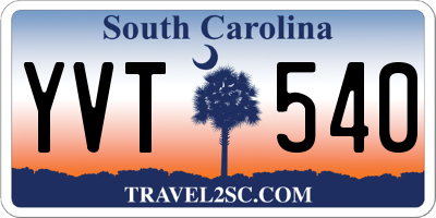 SC license plate YVT540
