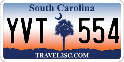 SC license plate YVT554
