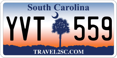 SC license plate YVT559