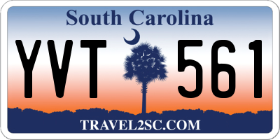 SC license plate YVT561