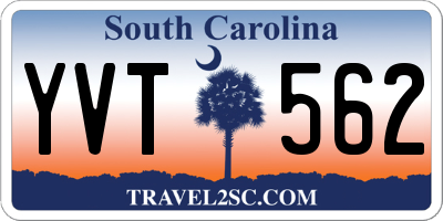 SC license plate YVT562