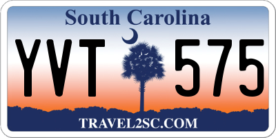 SC license plate YVT575