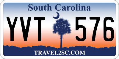 SC license plate YVT576