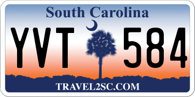 SC license plate YVT584