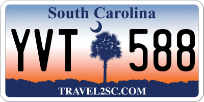 SC license plate YVT588