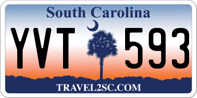 SC license plate YVT593
