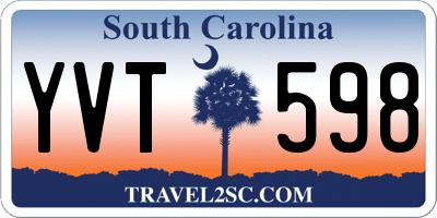 SC license plate YVT598