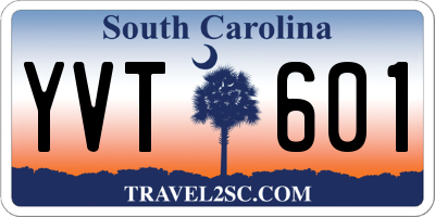 SC license plate YVT601