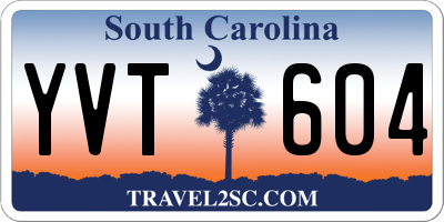 SC license plate YVT604