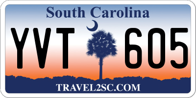 SC license plate YVT605