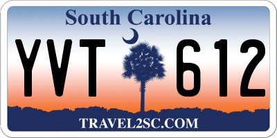 SC license plate YVT612